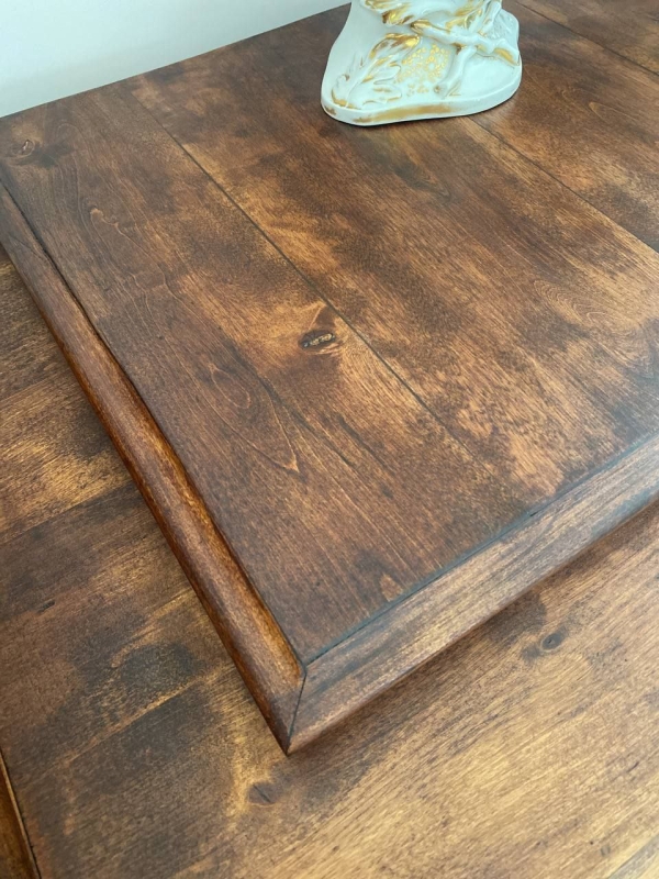 Antique Russian or Northern European Solid Birch Chest of Drawers with Empire Cornice, 19th Century