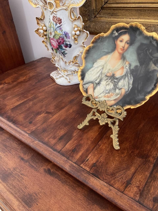 Antique Russian or Northern European Solid Birch Chest of Drawers with Empire Cornice, 19th Century