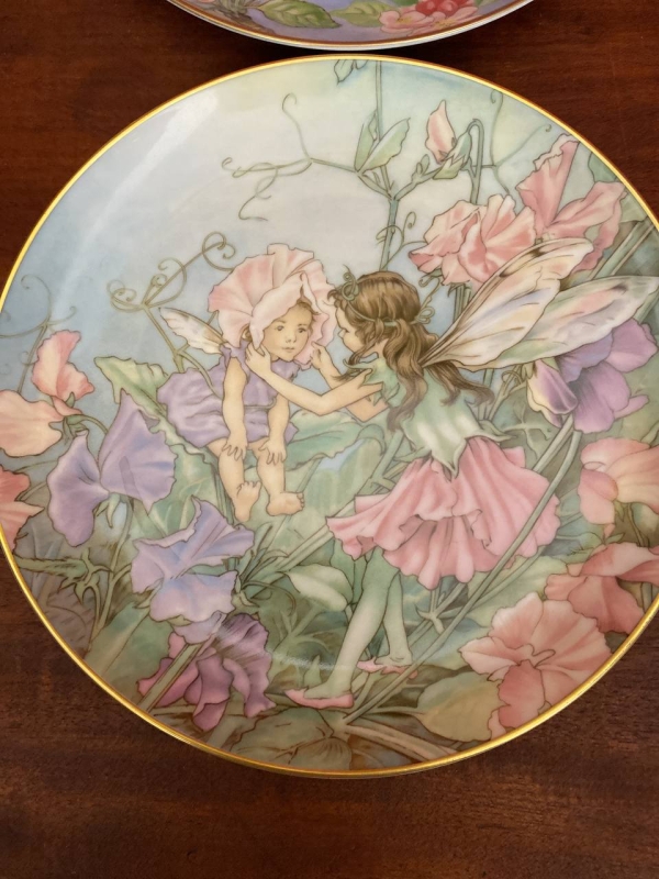 Set of 4 Villeroy & Boch Collectible Wall Plates with Flower Fairies, Germany