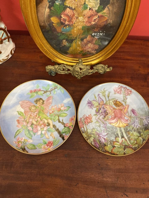 Set of 4 Villeroy & Boch Collectible Wall Plates with Flower Fairies, Germany