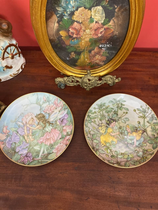 Set of 4 Villeroy & Boch Collectible Wall Plates with Flower Fairies, Germany