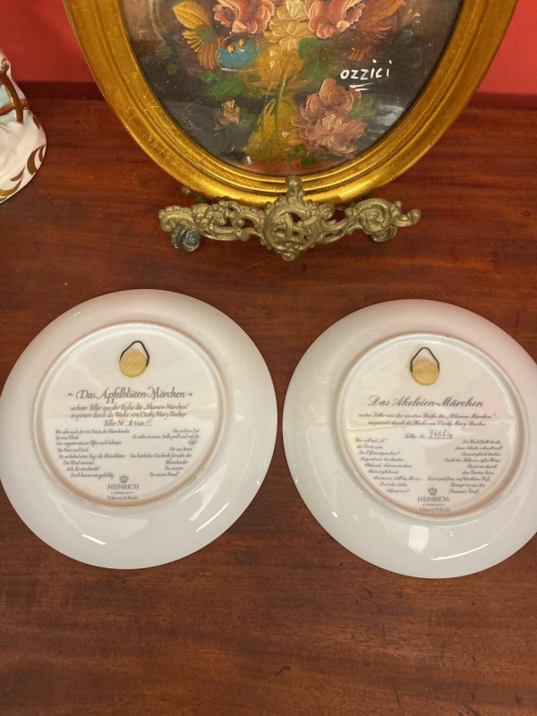 Set of 4 Villeroy & Boch Collectible Wall Plates with Flower Fairies, Germany